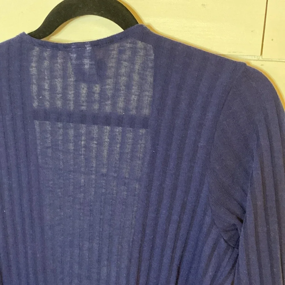 Bobeau Blue Knit Cardigan Lightweight Open-front Cardigan Sweater. Size S.